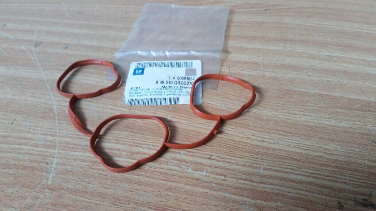 2x Intake Manifold Gasket fits Opel Vectra B Omega B X25XE Y26SE X30XE Y32SE 90501652 View Front