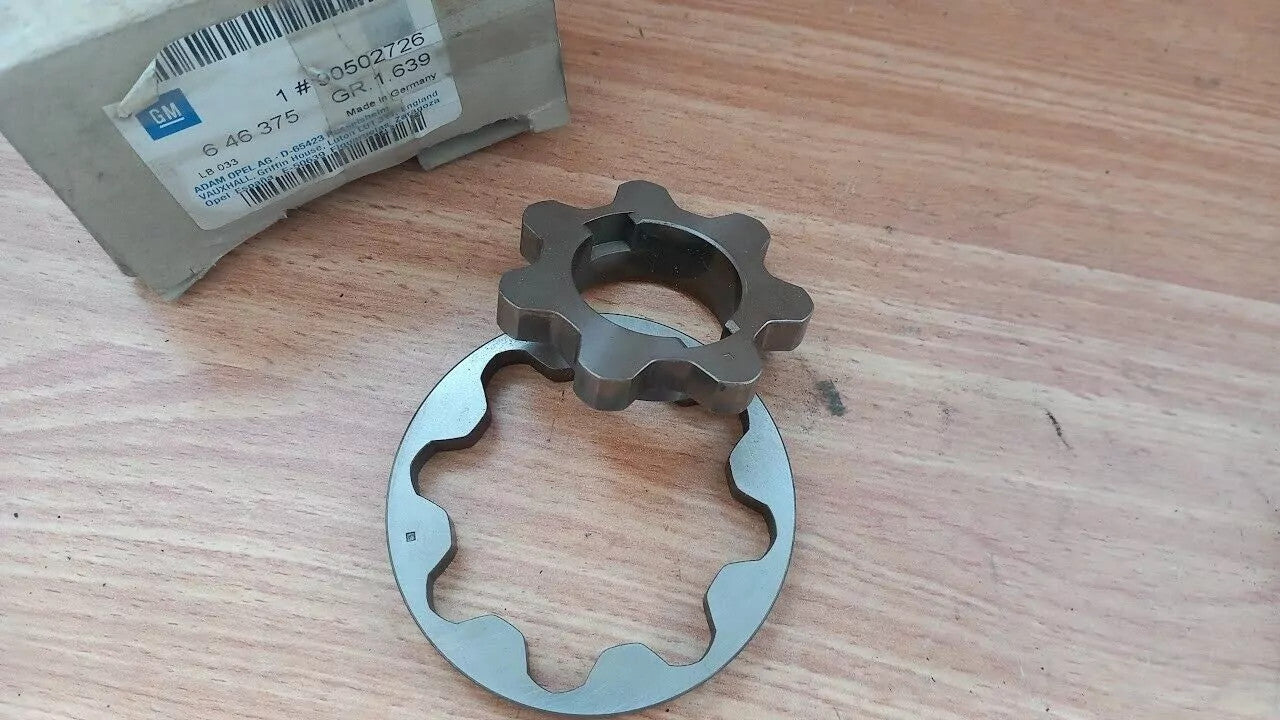 Oil Pump Gear fits Opel Vauxhall Astra F G X17DTL 90502726 Genuine View Rear