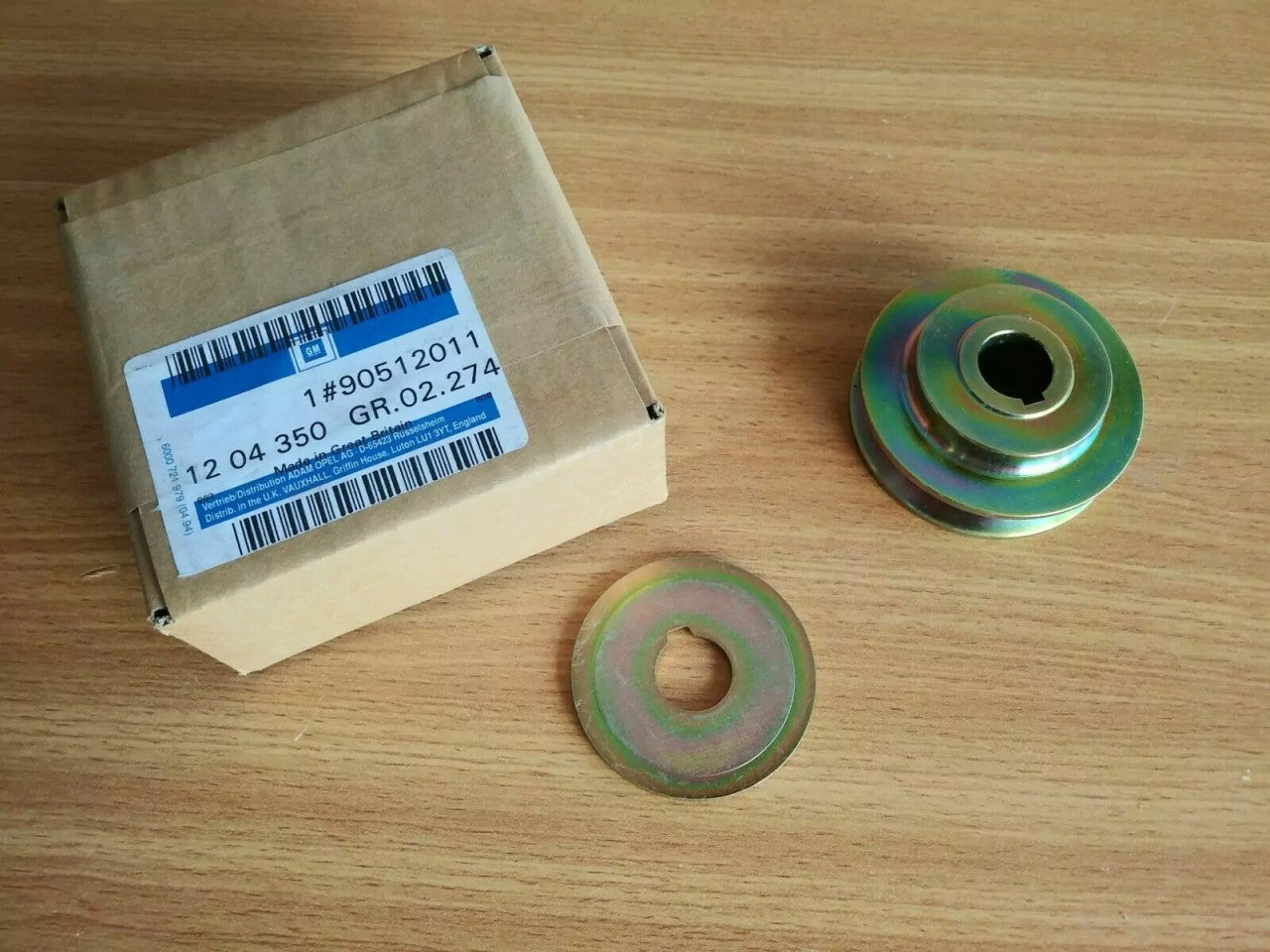 Alternator Pulley fits Opel Omega B Kadett E Vauxhall Cavalier Astra Genuine 90512011 View Front