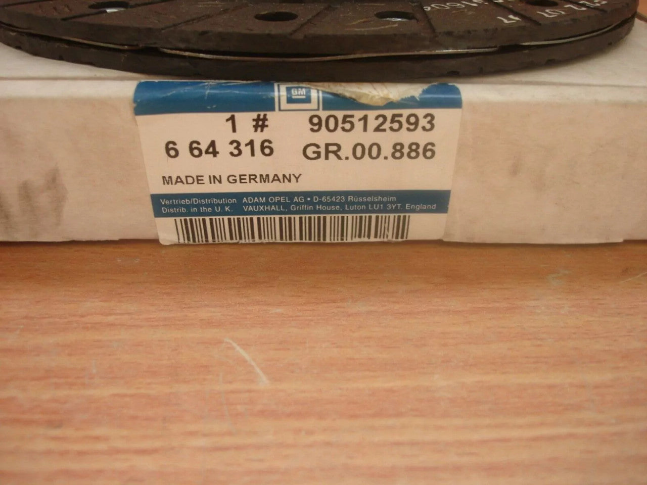 Clutch Plate Disc fits Opel Corsa A B Vauxhall Nova 90512593 Genuine View Right