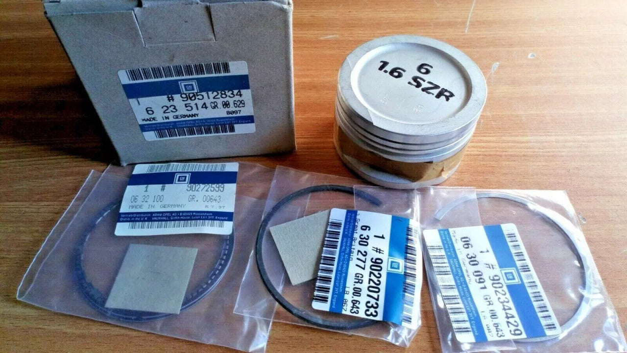 4x Pistons fits Opel Astra G Zafira A 78.96mm Bore X16SZR STD Genuine 90512834 View Front