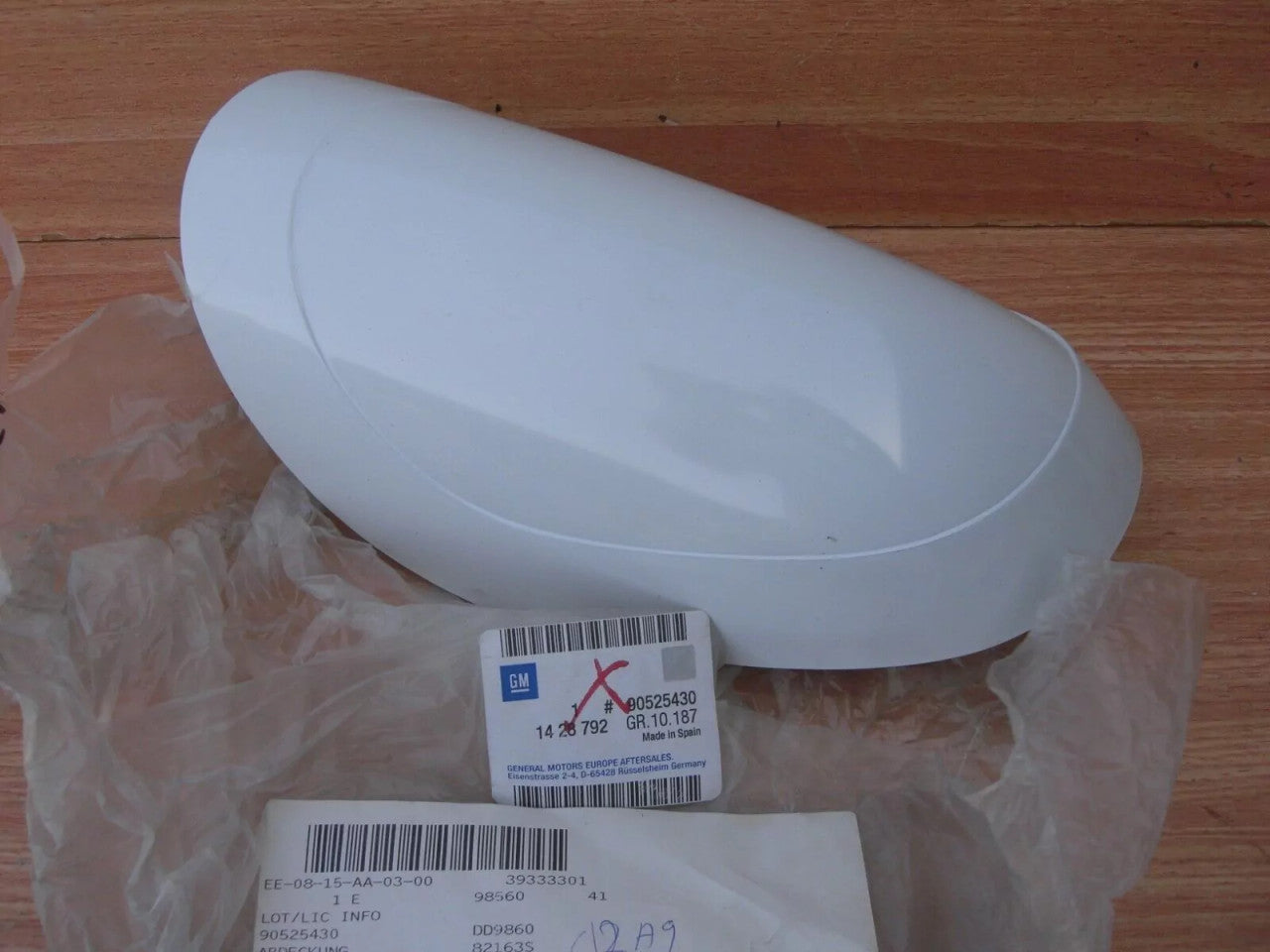 Wing Mirror Cover Right fits Opel Vauxhall Tigra A 75 F07 90525430 Genuine View Front
