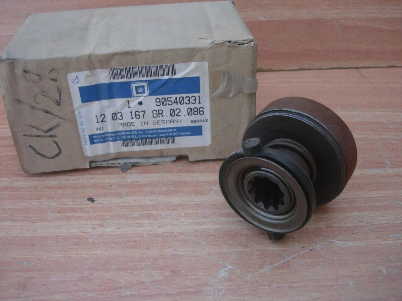 Starter Pinion fits Opel Vauxhall Omega B Frontera B Diesel 90540331 Genuine View Rear
