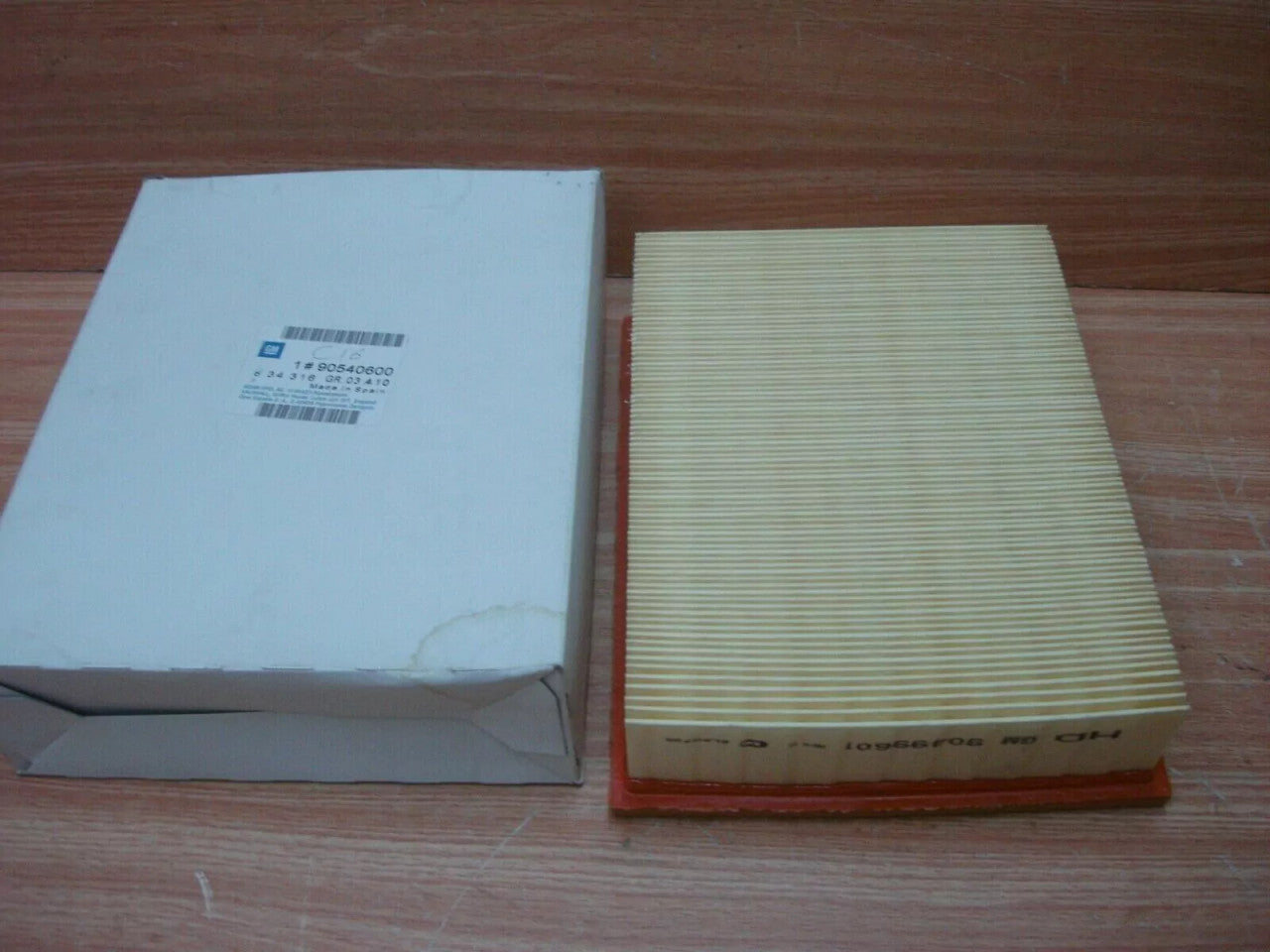 Air Filter fits Opel Vauxhall Vectra B Z22SE 90540600 Genuine View Rear