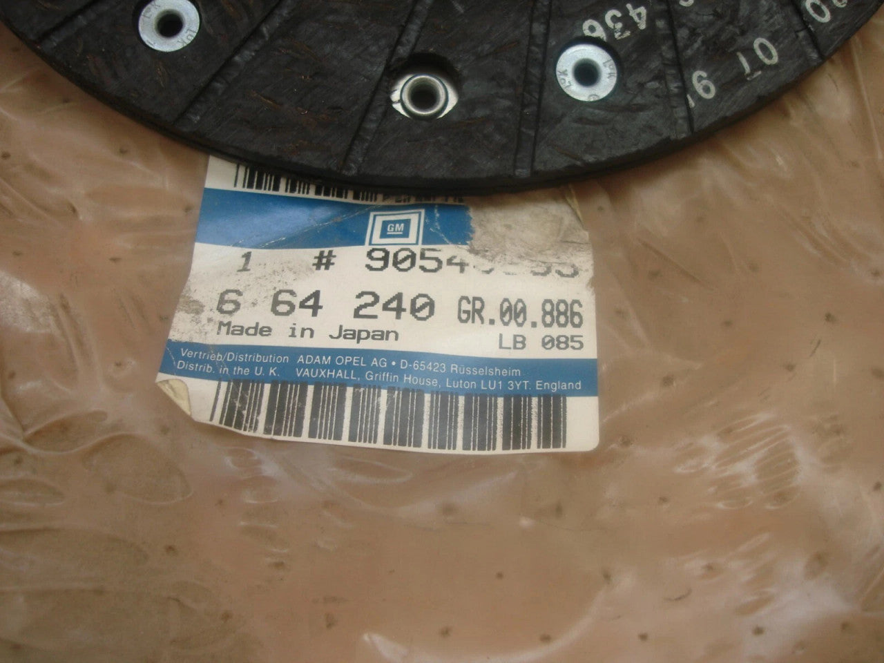 Clutch Plate Disc fits Opel Vauxhall Corsa B Vectra C Astra Meriva C16XE Genuine View Right