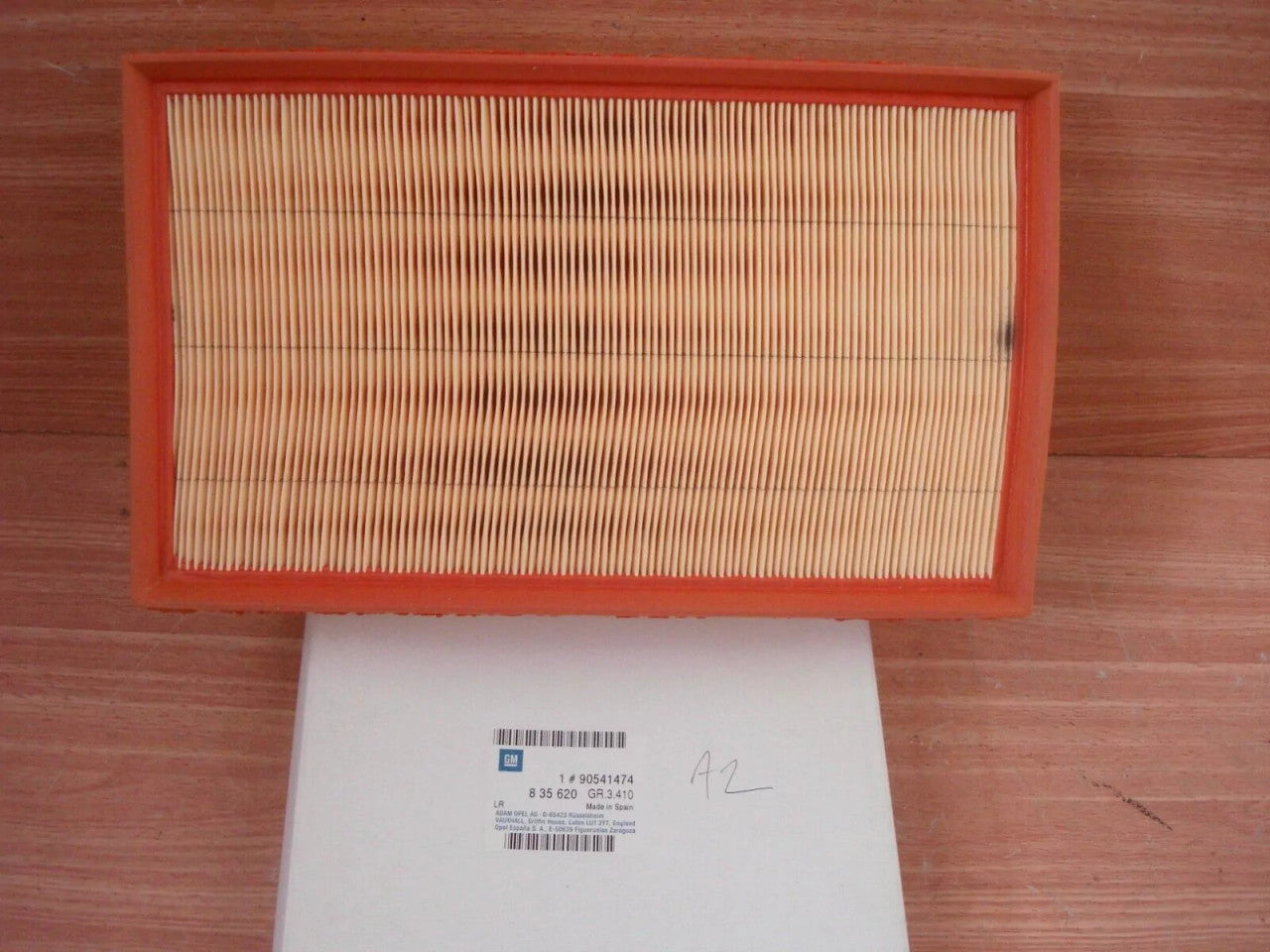 Air Filter fits Opel Vauxhall Vectra B X25XE Y26SE 90541474 Genuine View Front