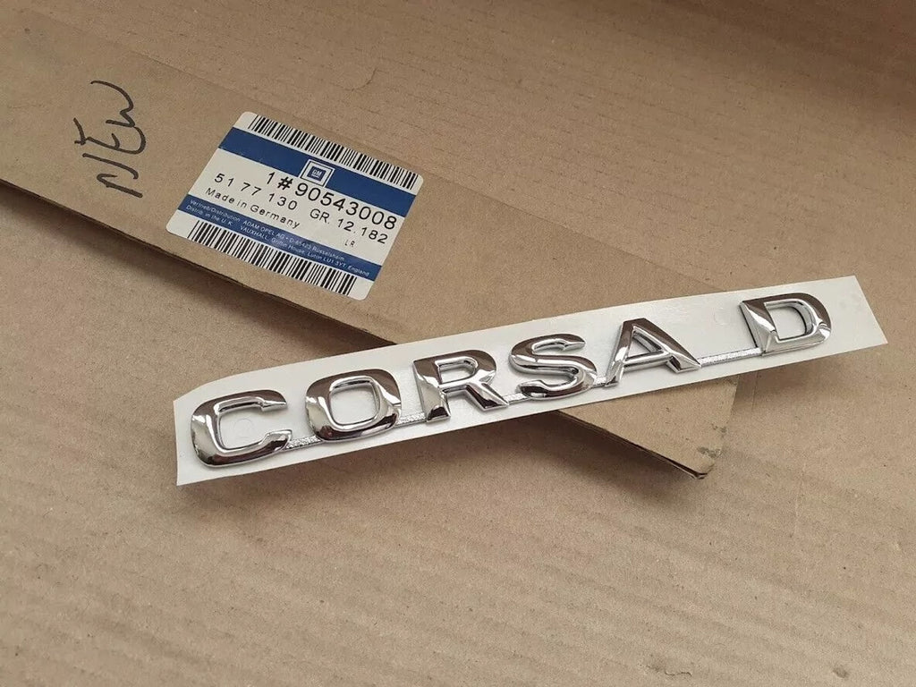 Emblem CORSA D fits Opel Vauxhall Corsa D 90543008 Genuine View Front