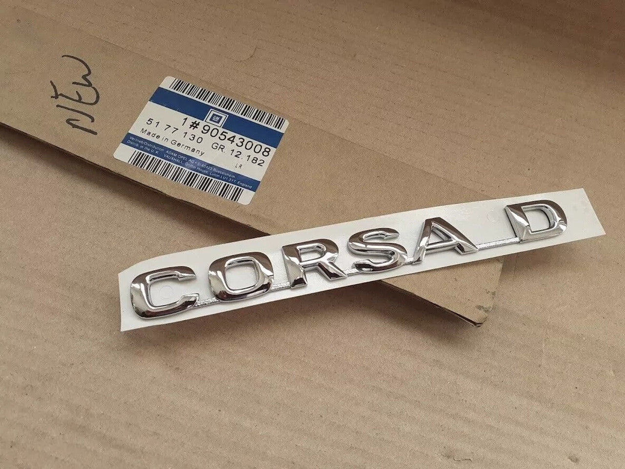 Emblem CORSA D fits Opel Vauxhall Corsa D 90543008 Genuine View Front