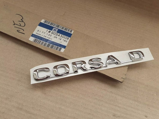 Emblem CORSA D fits Opel Vauxhall Corsa D 90543008 Genuine View Front