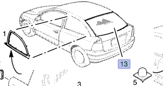 Windscreen Rear fits Opel Vauxhall Astra G Hatch F08 F48 90559815 Genuine View Front