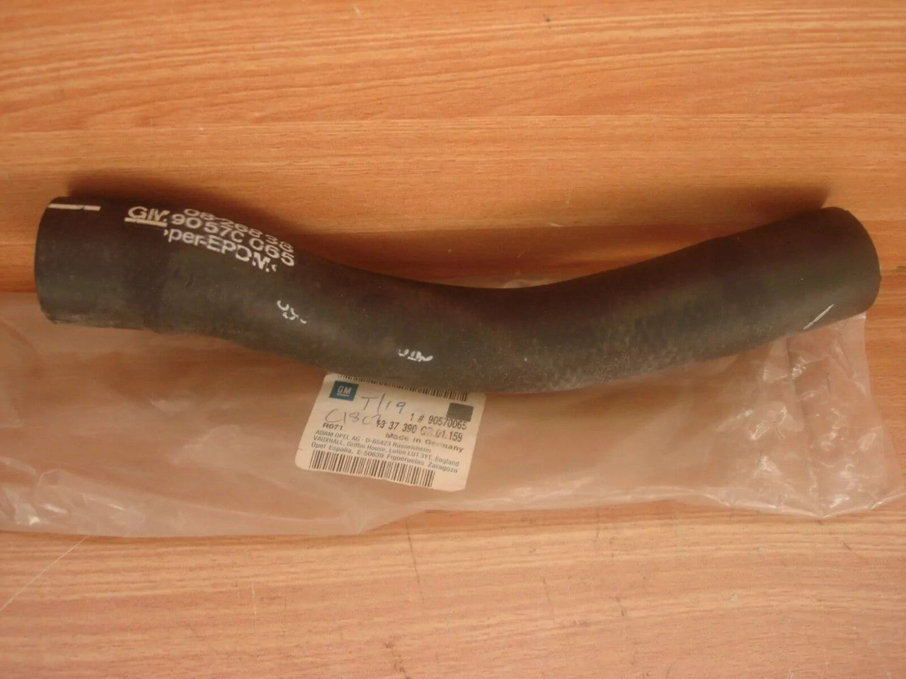 Upper Radiator Hose Inlet fits Opel Vauxhall Astra F 17TD 1.7 Diesel Genuine 90570065 View Rear