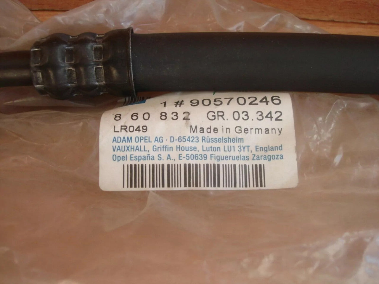 Turbo Charger Oil Return Pipe fits Opel Vauxhall Astra F X17DTL 90570246 Genuine View Left