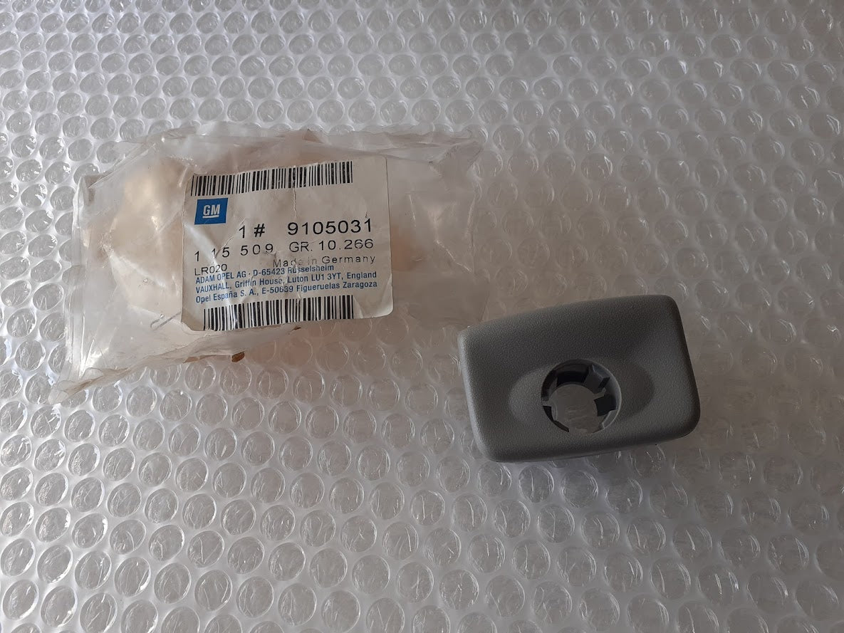 Glove Box Handle Grey fits Opel Vauxhall Omega B 9105031 Genuine View Front