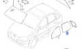 Window Rear Door Left Green Tinted fits Opel Vauxhall Corsa C 9113429 Genuine View Front