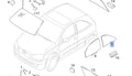 Window Rear Quarter Left Fixed fits Opel Vauxhall Corsa C Van Hatch F08 Genuine 9113715 View Front