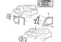 Window Rear Door Left Fixed fits Opel Vauxhall Frontera A 91142201 Genuine View Front