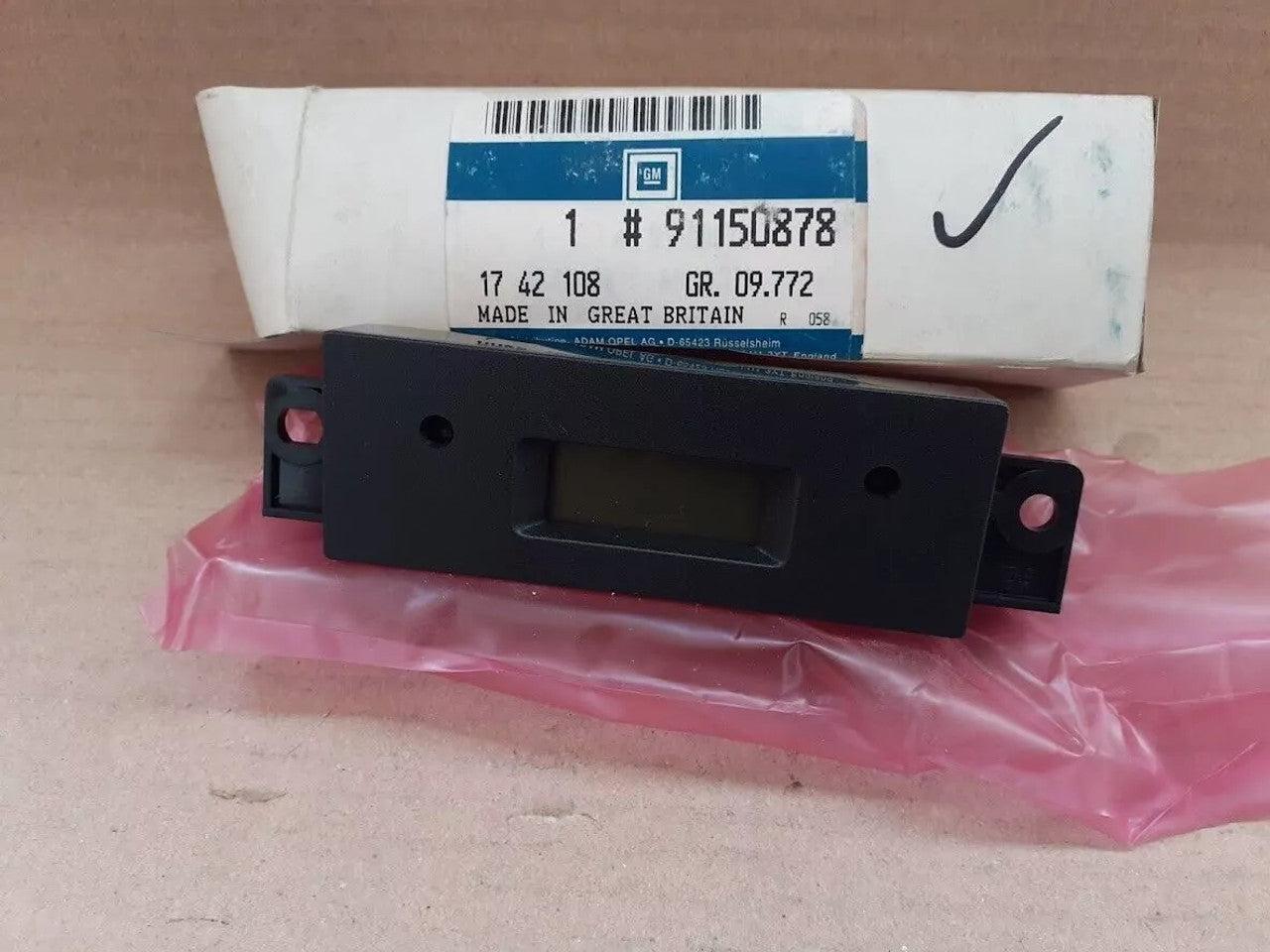 Digital Clock fits Opel Vauxhall Frontera A Isuzu MU 91150878 Genuine View Front