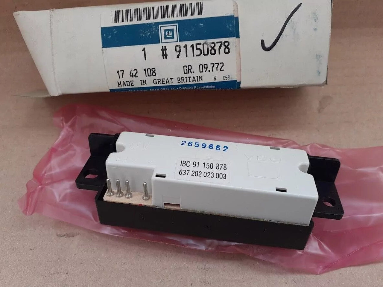 Digital Clock fits Opel Vauxhall Frontera A Isuzu MU 91150878 Genuine View Rear