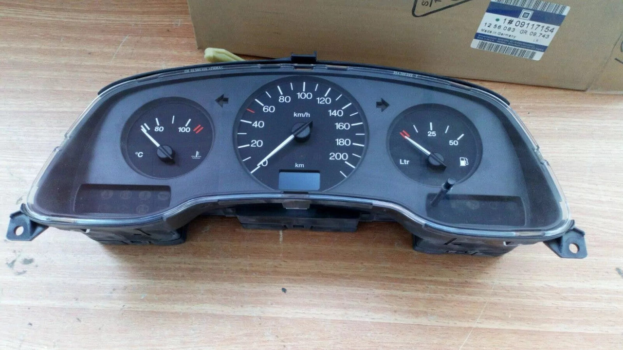 Instrument Cluster KMH fits Opel Vauxhall Astra G 9117154 Genuine View Front