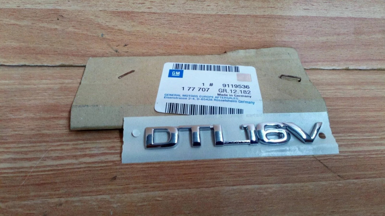 Emblem Rear DTI 16v fits Opel Vauxhall Vectra B Astra G Zafira A 9119536 Genuine View Front