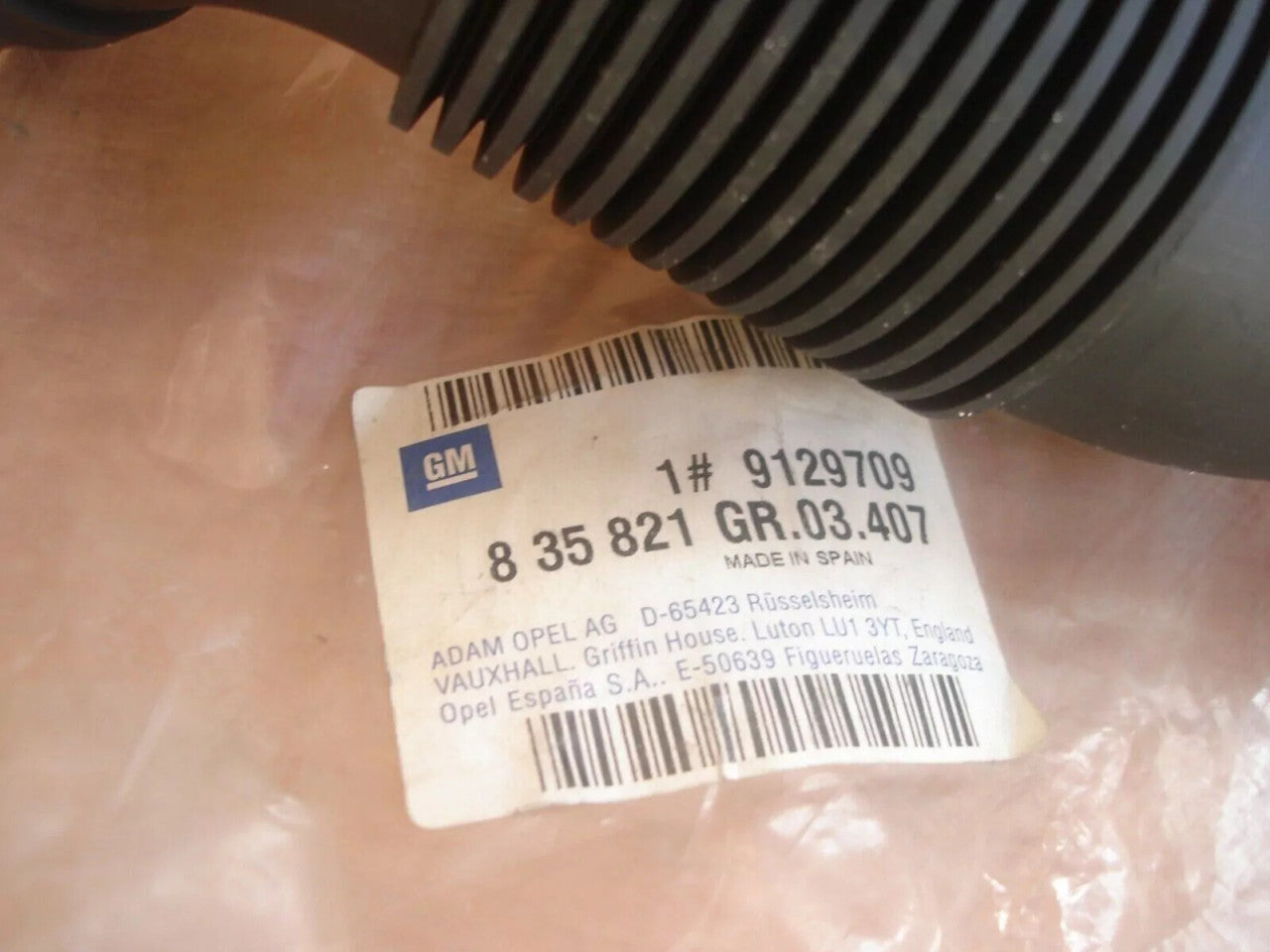 Air Hose fits Opel Vauxhall Corsa C Z10XE Z12XE Z14XE Y17DT Y17DTL Genuine 9129709 View Rear