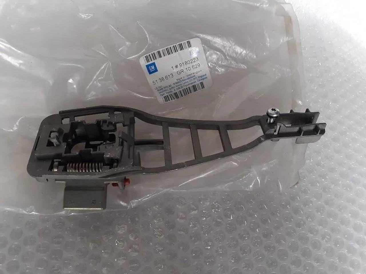 Exterior Door Handle Bracket Front Left RHD fits Opel Vauxhall Vectra C Genuine 9180223 View Upper