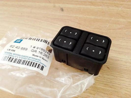 Window Switch fits Opel Vauxhall Astra G Zafira A 9199249 Genuine View Front