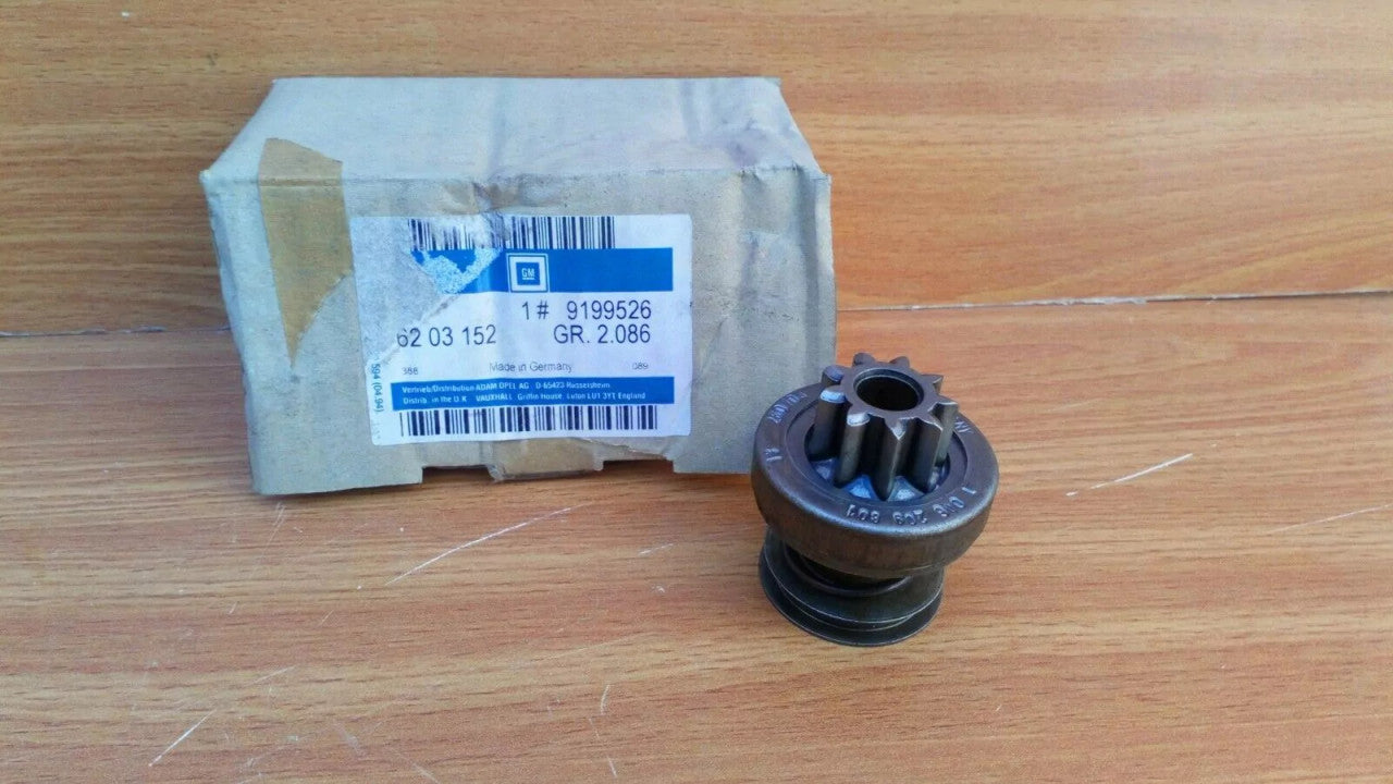 Starter Motor Pinion Freewheel Gear fits Opel Vauxhall Z18XE 9199526 Genuine View Front