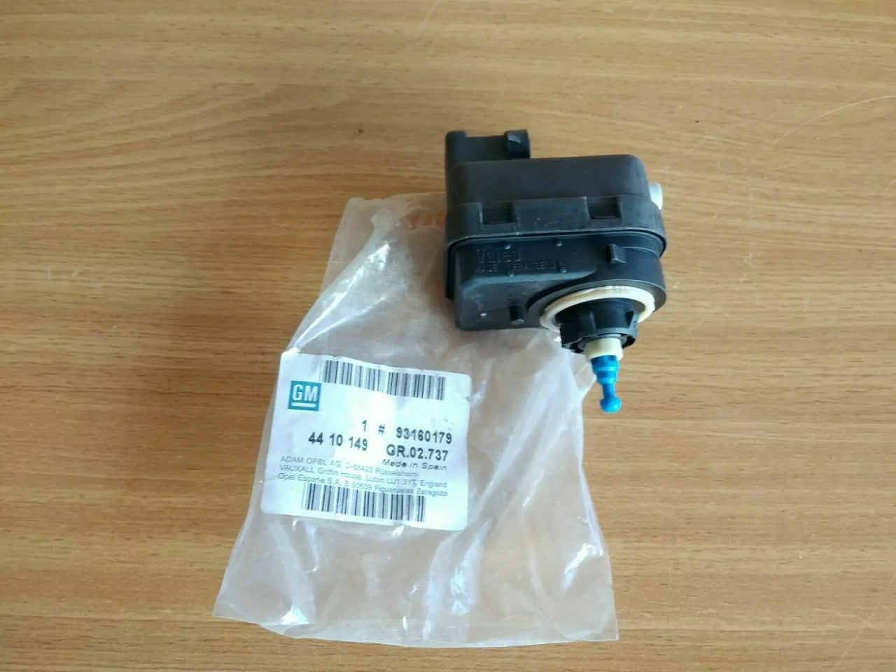 Actuator Headlamp Levelling fits Opel Vauxhall Vivaro A Trafic 93160179 Genuine View Front