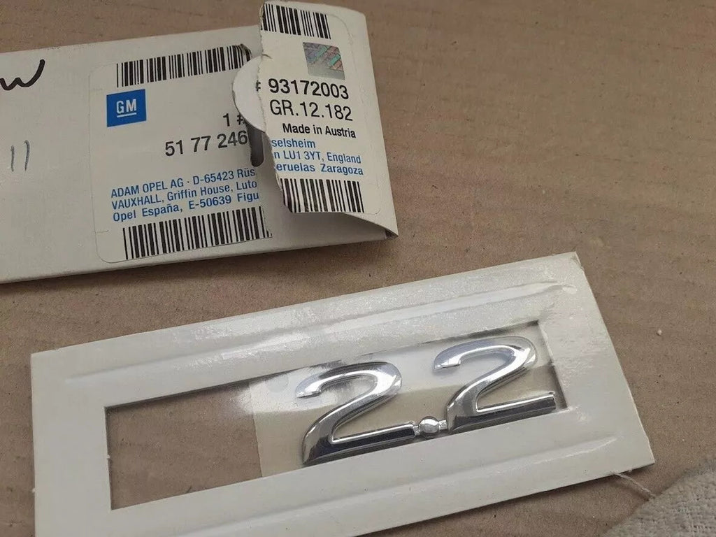 Emblem 2.2 fits Opel Vauxhall Vectra C 93172003 Genuine View Front