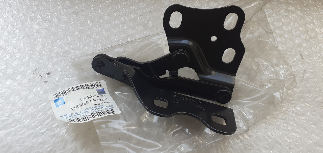 Bonnet Hood Hinge Right fits Opel Vauxhall Meriva A 93174472 Genuine View Front