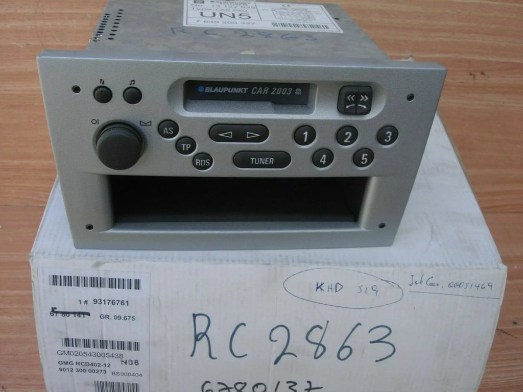Radio & Cassette Player fits Opel Vauxhall Meriva A Corsa C 93176740 Genuine View Front