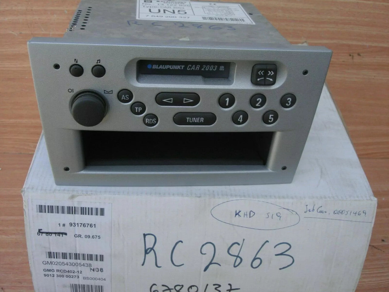 Radio & Cassette Player fits Opel Vauxhall Meriva A Corsa C 93176740 Genuine View Front