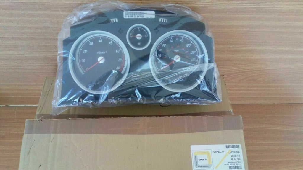 Instrument Cluster 160 MPH 8000 RPM fits Opel Vauxhall Astra H 93181606 Genuine View Upper