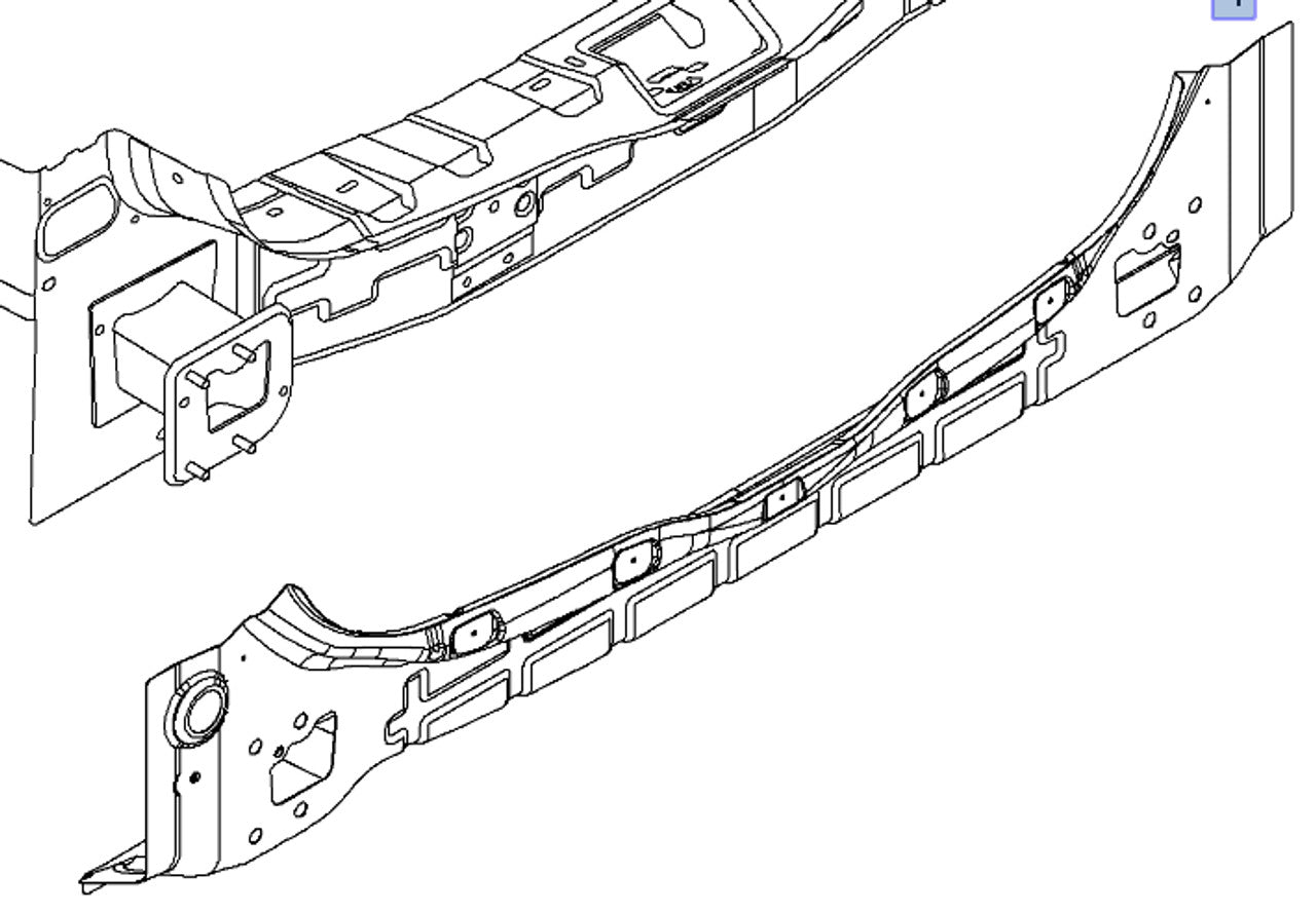 Rear Lower Panel fits Opel Vauxhall Astra H Estate Van 93182345 Genuine View Front