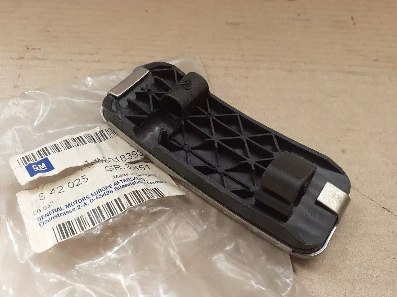 Accelerator Pedal Pad Stainless Steel RHD fits Opel Vauxhall 93183934 Genuine View Rear