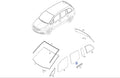 Window Rear Door Left Tinted fits Opel Vauxhall Zafira B 93184337 Genuine View Front