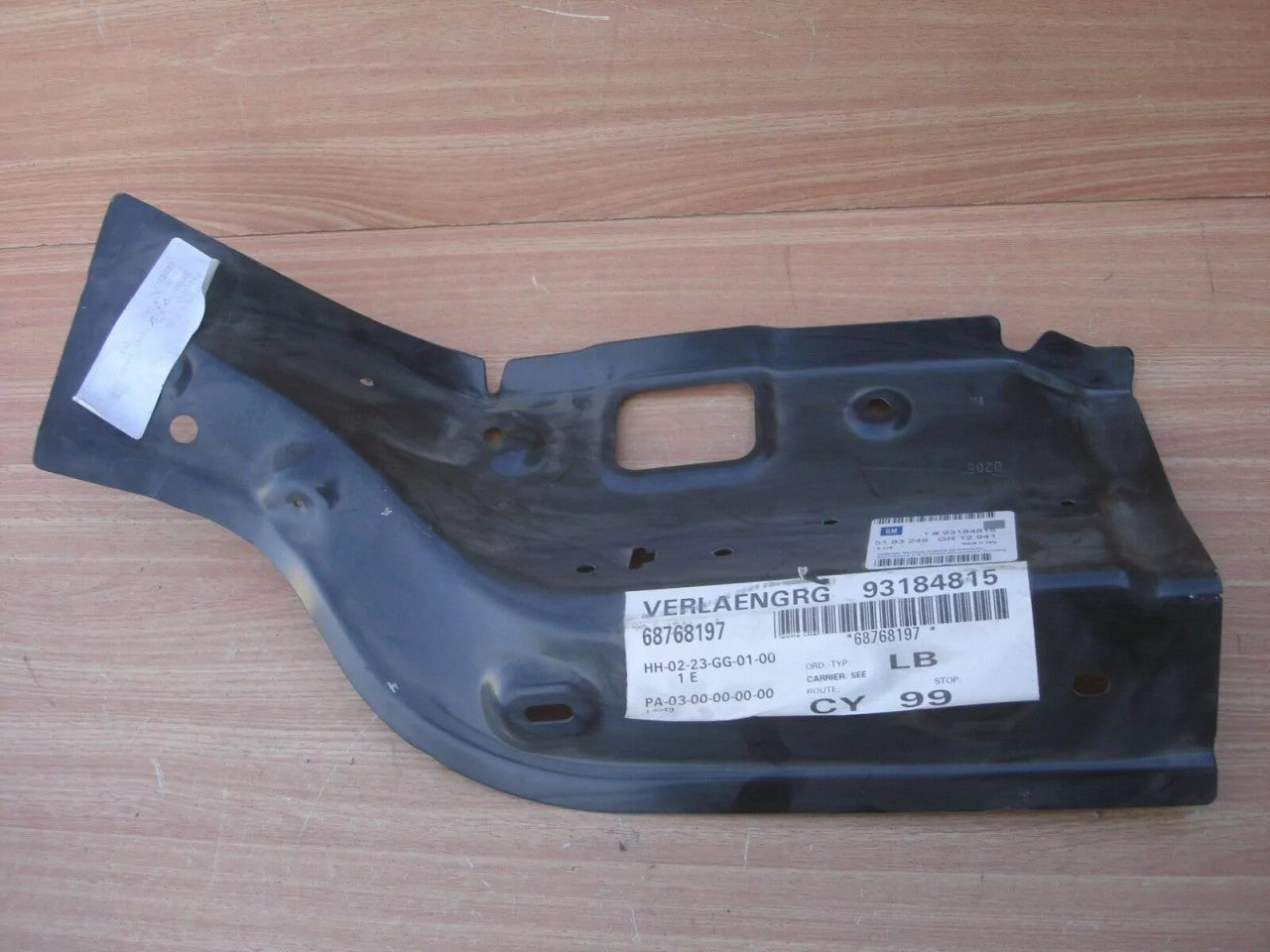 Extension Rear Inner Left Lower fits Opel Vauxhall Zafira B 93184815 Genuine View Front