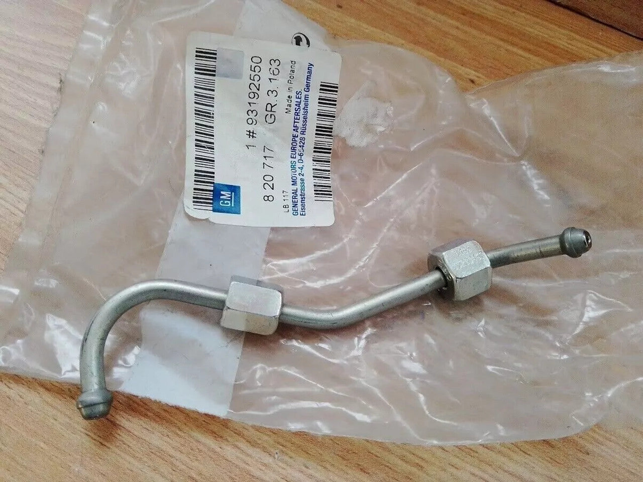 Fuel Pipe fits Opel Vauxhall Corsa C Agila A Meriva A Tigra B Z13 Y13 Genuine 93192550 View Rear