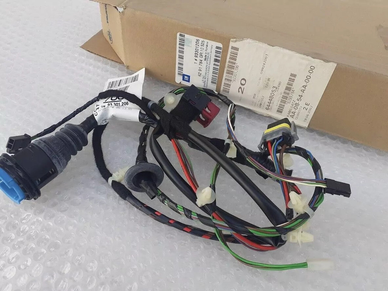 Door Harness Rear fits Opel Vauxhall Meriva A 93301206 Genuine View Close Up Front