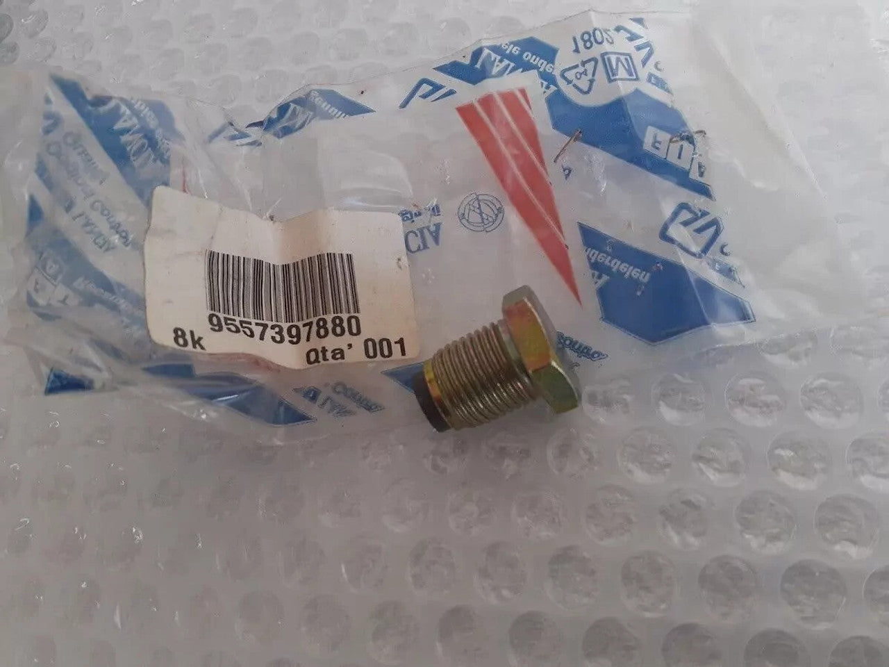 Transmission Drain Plug fits Fiat Ulysse Ducato Scudo Talento 9557397880 Genuine View Front