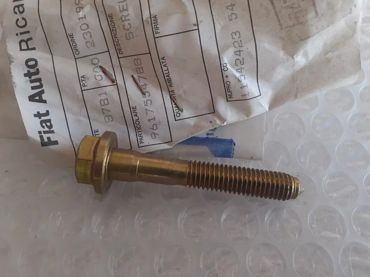 Transmission Gear Screw fits Fiat Ducato 9617554788 Genuine View Front
