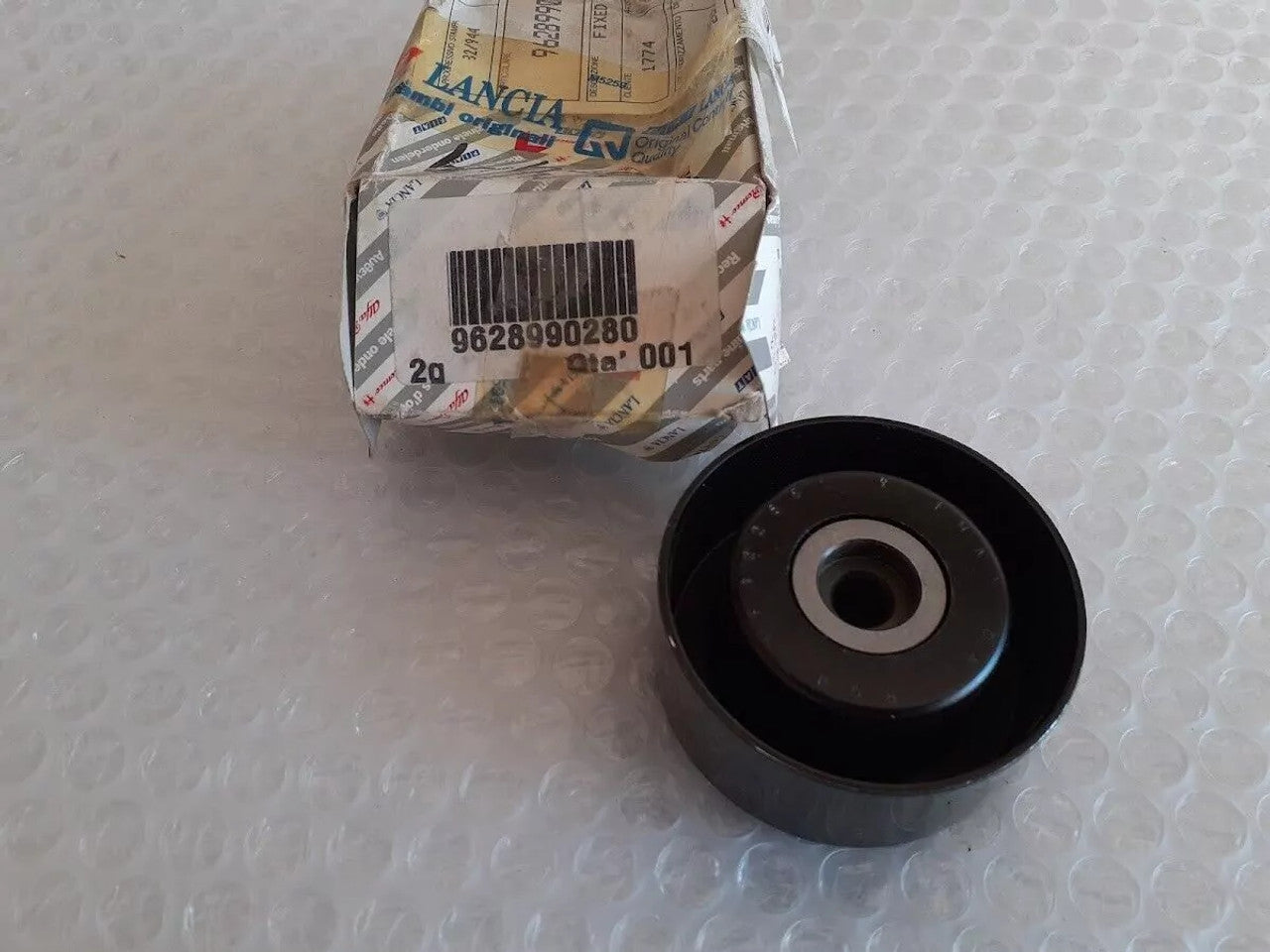 Belt Idler Pulley fits Fiat Scudo Peugeot Partner Expert 9628990280 Genuine View Rear