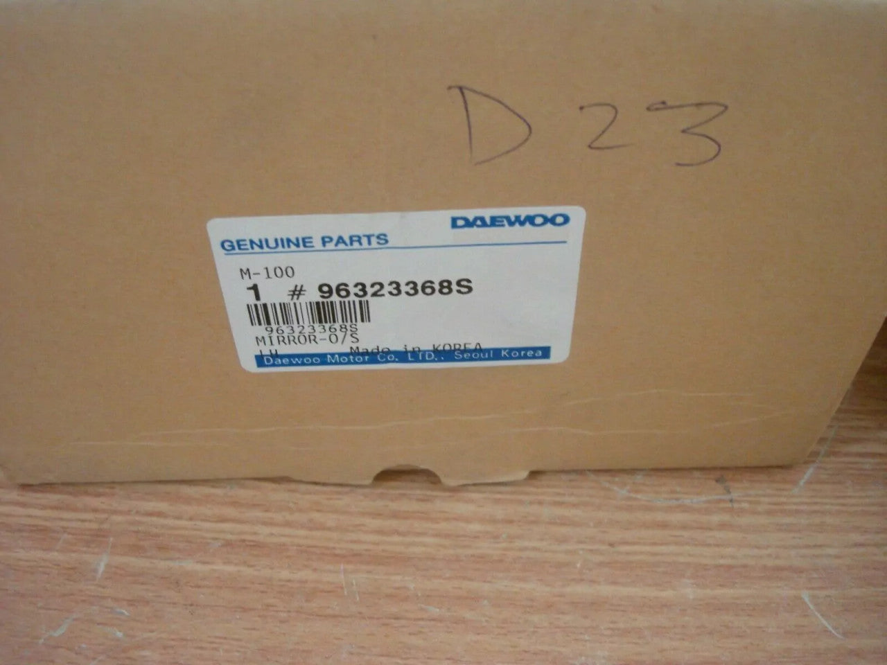 Wing Mirror Left RHD fits Daewoo Chevrolet Matiz Spark M100 96323368S Genuine View Left
