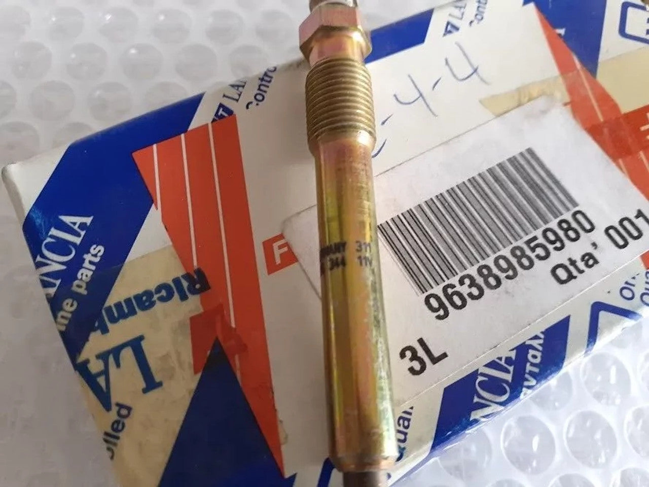 4x Glow Plugs fits Fiat Ulysse Scudo Lancia Phedra 9638985980 Genuine View Rear