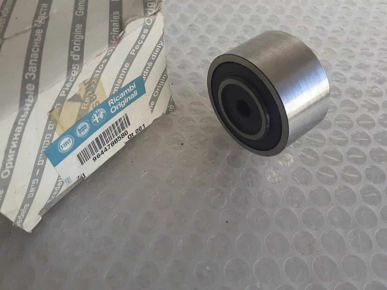 Outer Belt Idler Pulley fits Fiat Ducato 9644788580 Genuine View Rear