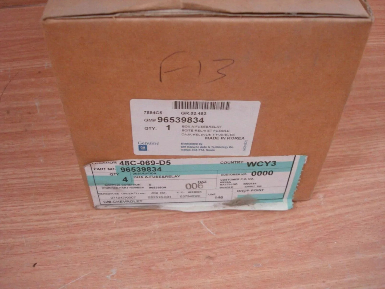 Fuse Box fits Daewoo Kalos Chevrolet Aveo T200 96539834 Genuine View Right
