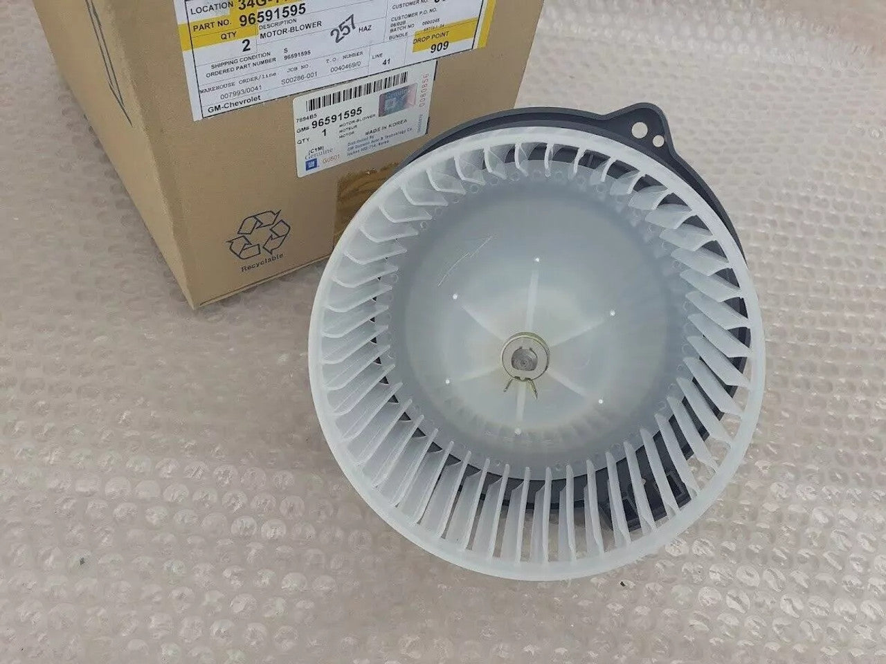 HVAC Blower Motor Fan fits Daewoo Chevrolet Spark Matiz M200 96591595 Genuine View Front