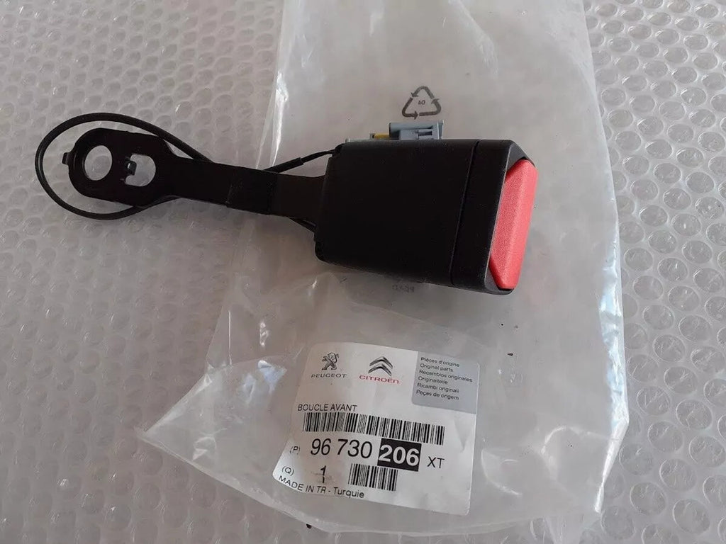 Front Seat Belt Buckle fits Peugeot 208 301 Citroen C-Elysee 96730206XT Genuine View Front