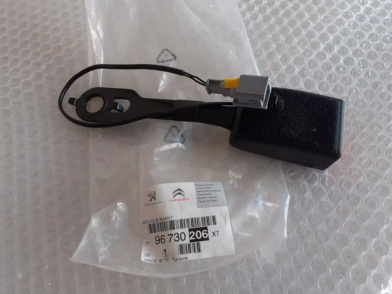 Front Seat Belt Buckle fits Peugeot 208 301 Citroen C-Elysee 96730206XT Genuine View Rear